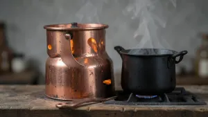 miedziana podkowa do pieca kuchennego